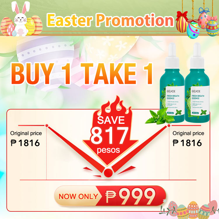 Easter Promotion-Buy 1 Get 1-Natural Fresh Breath Oral Care Essence-3 seconds to solve bad breath-Recommended by dental experts	