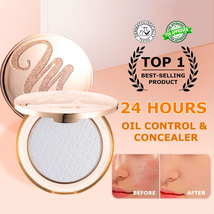 Ins Hot Style-Golden Diamond Face Powder-Concealer, Oil Control