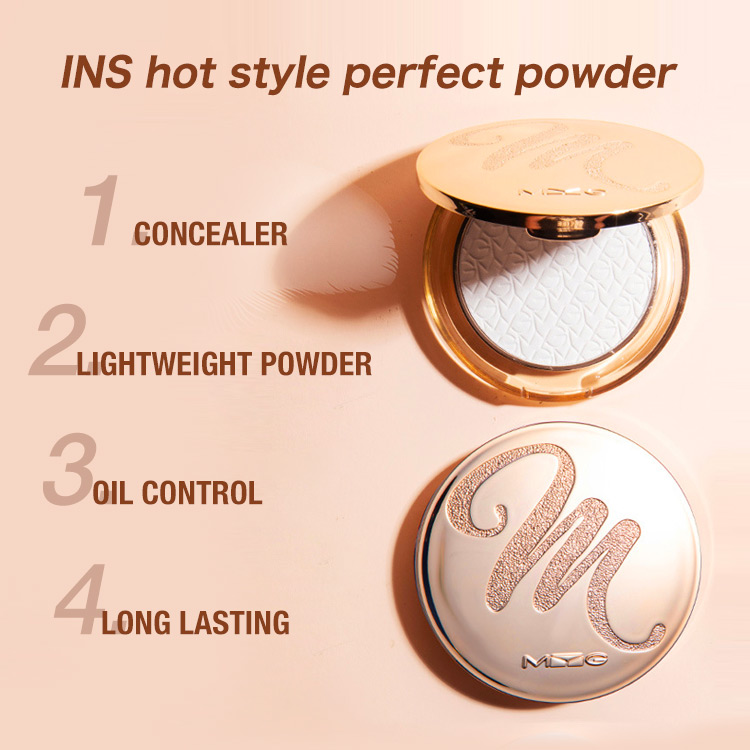 Ins Hot StyleGolden Diamond Face PowderConcealer, Oil Control